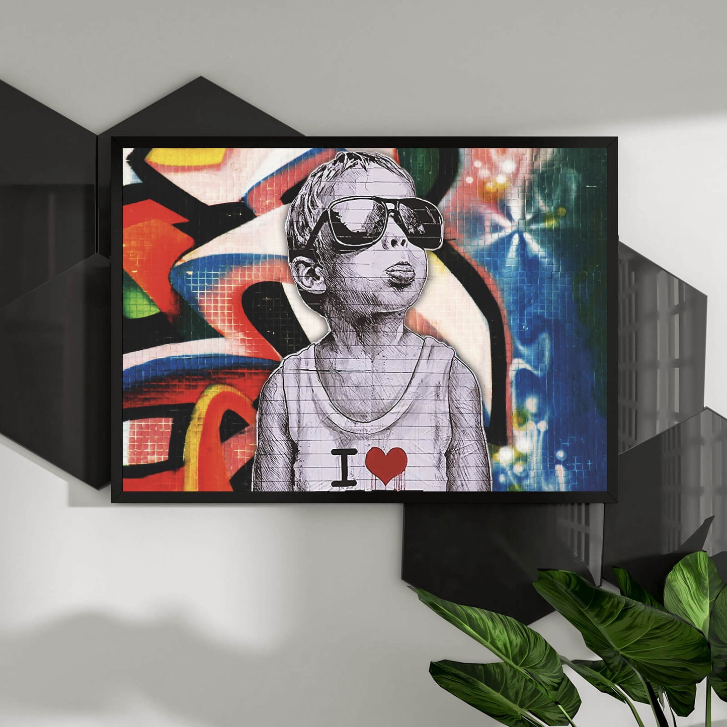 Poster Banksy cool Kid Querformat