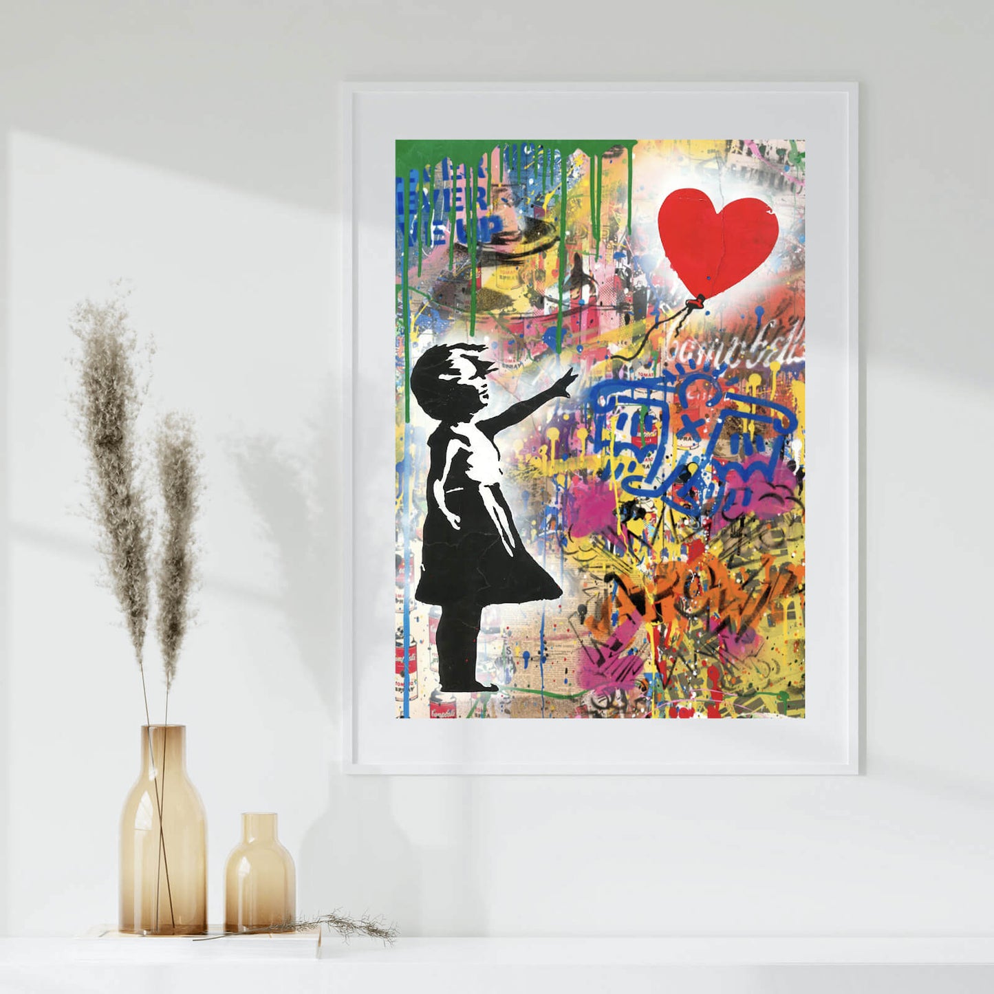 Poster Banksy Graffity Ballon Girl Hochformat