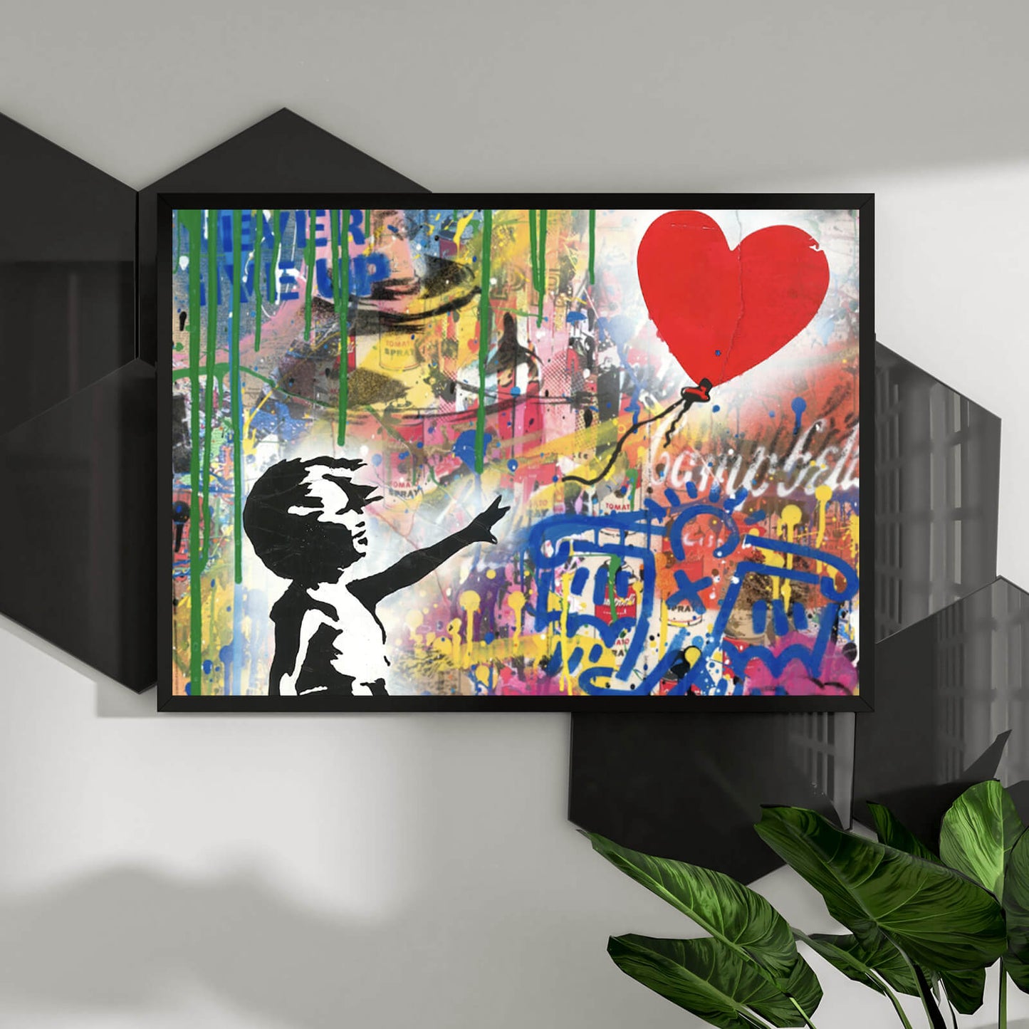 Poster Banksy Graffity Ballon Girl Querformat