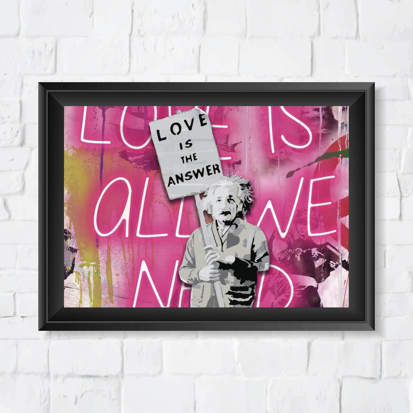 Poster Banksy Love is the answer No.2 Querformat