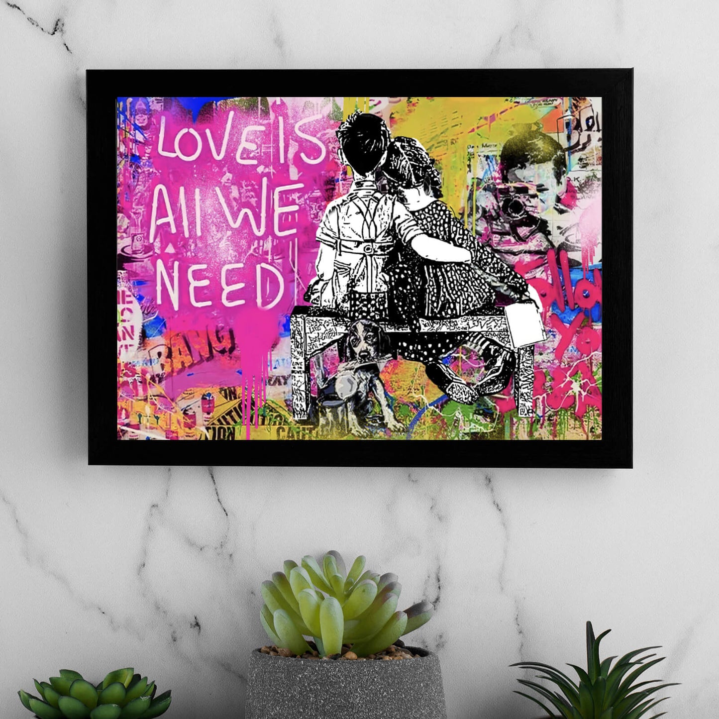 Poster Banksy Love ist Querformat