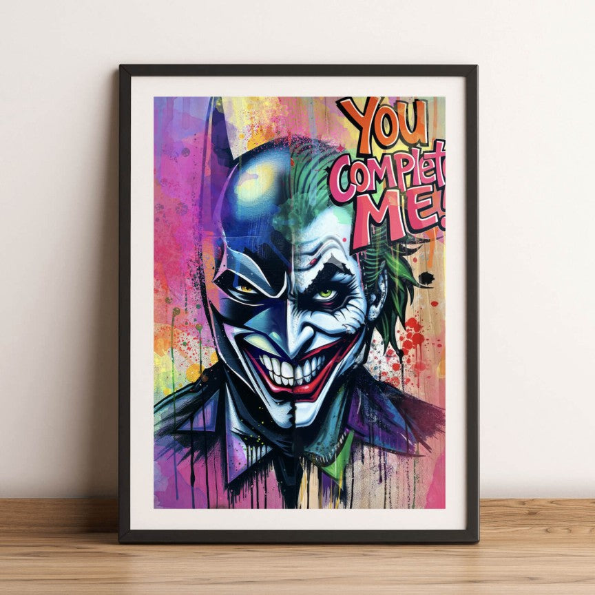 Poster Batjok buntes Pop Art Bild Hochformat