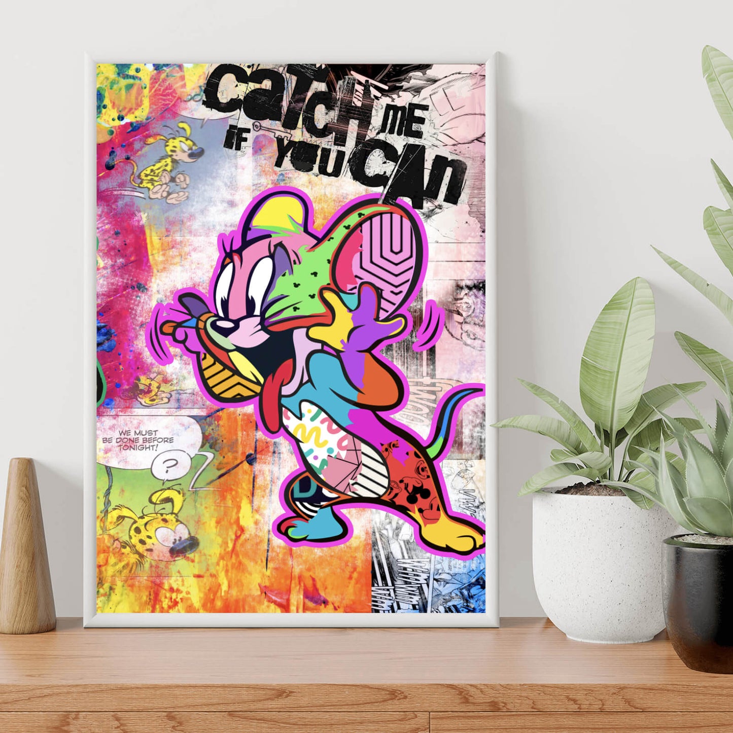 Poster Comic Hase und Maus Hochformat