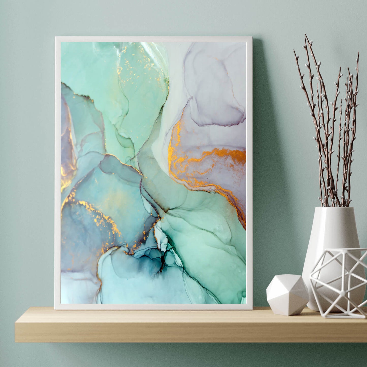 Poster Fluid Art Pastell Hochformat