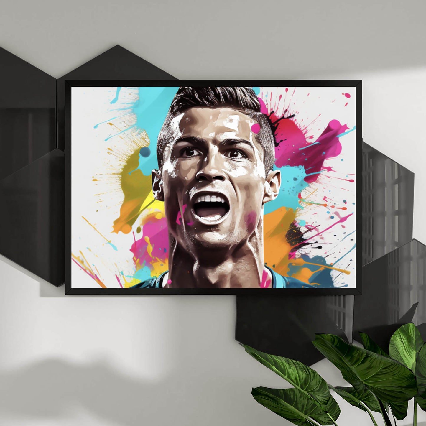 Poster Fußballer Christiano Querformat