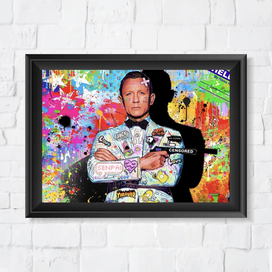 Poster Geheimagent James Pop Art Querformat