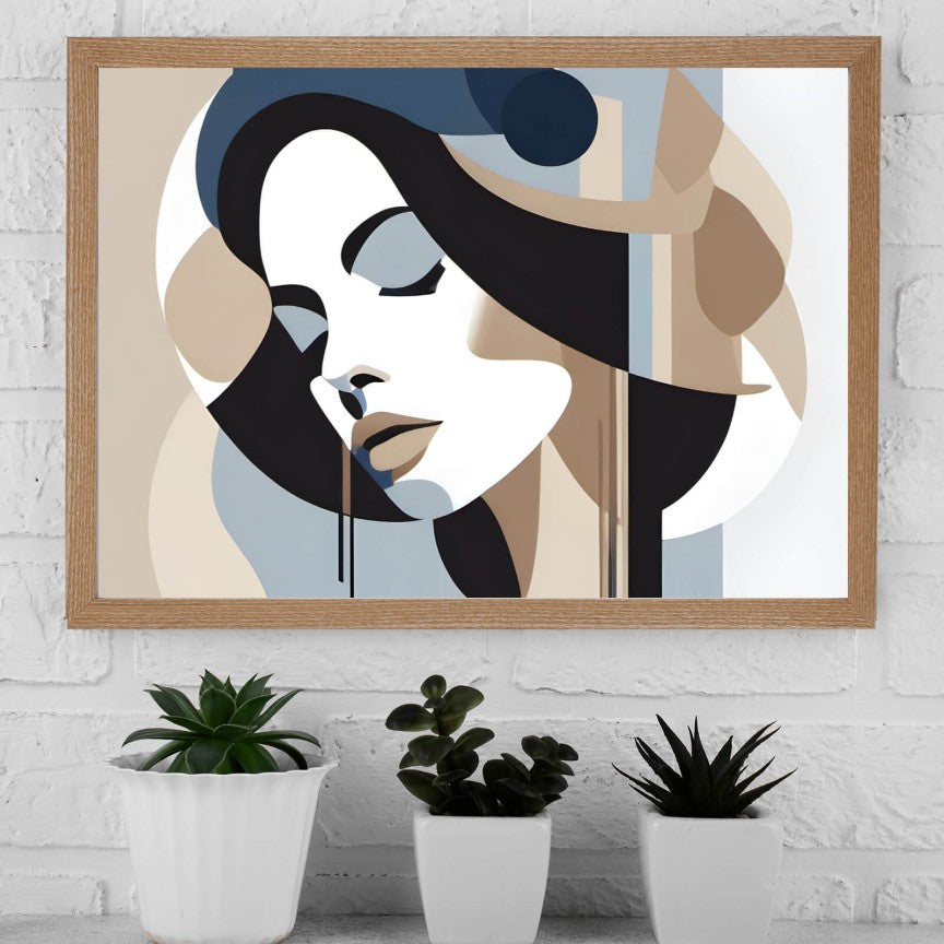 Poster Grafik Frauenportrait Querformat