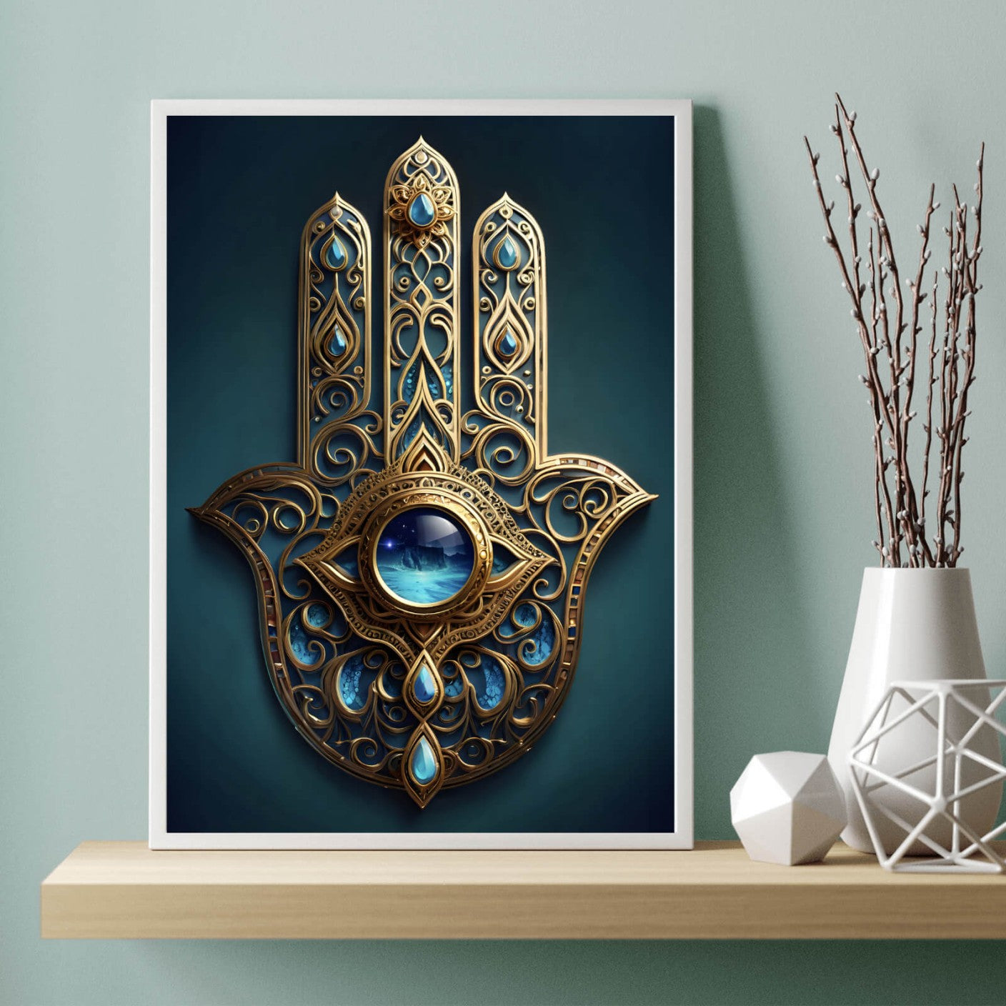 Poster Hamsa Hand Hochformat