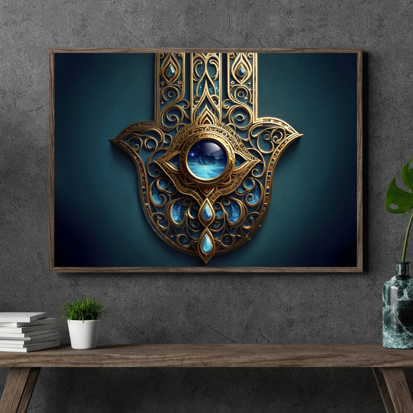 Poster Hamsa Hand Querformat