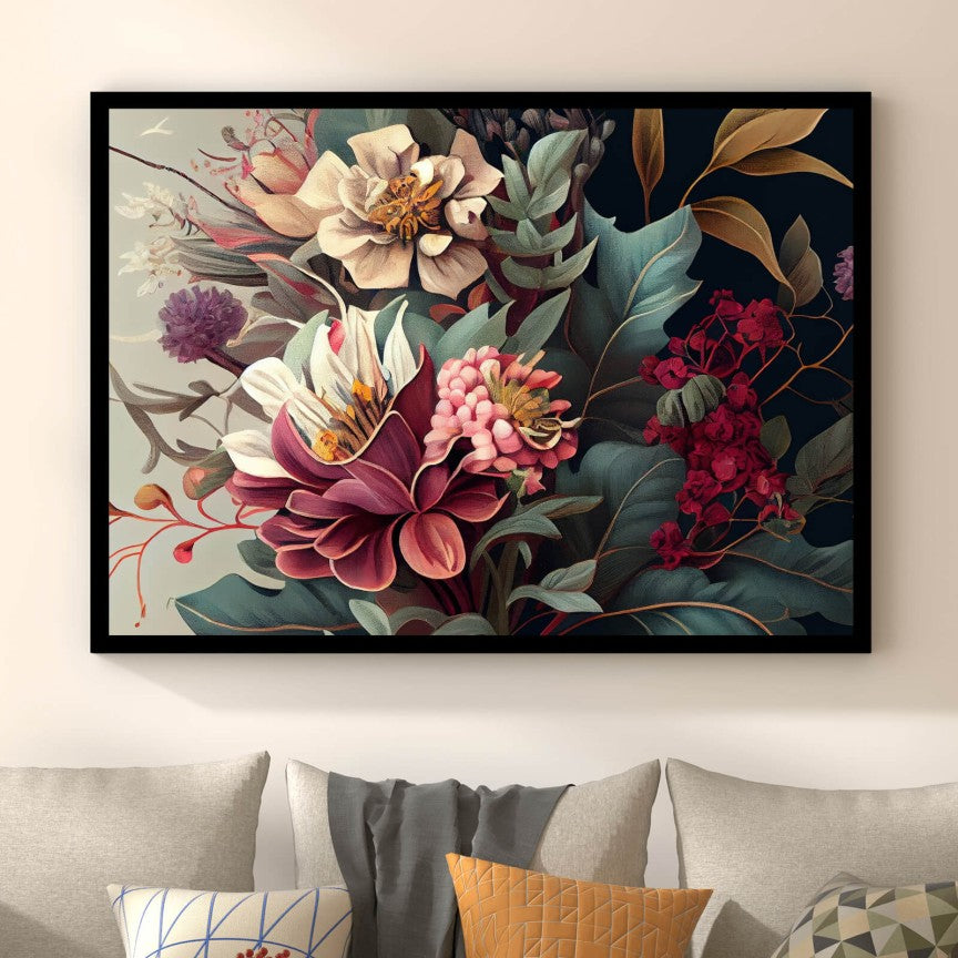 Poster Harmonisches Blumen und Blütenbild Querformat