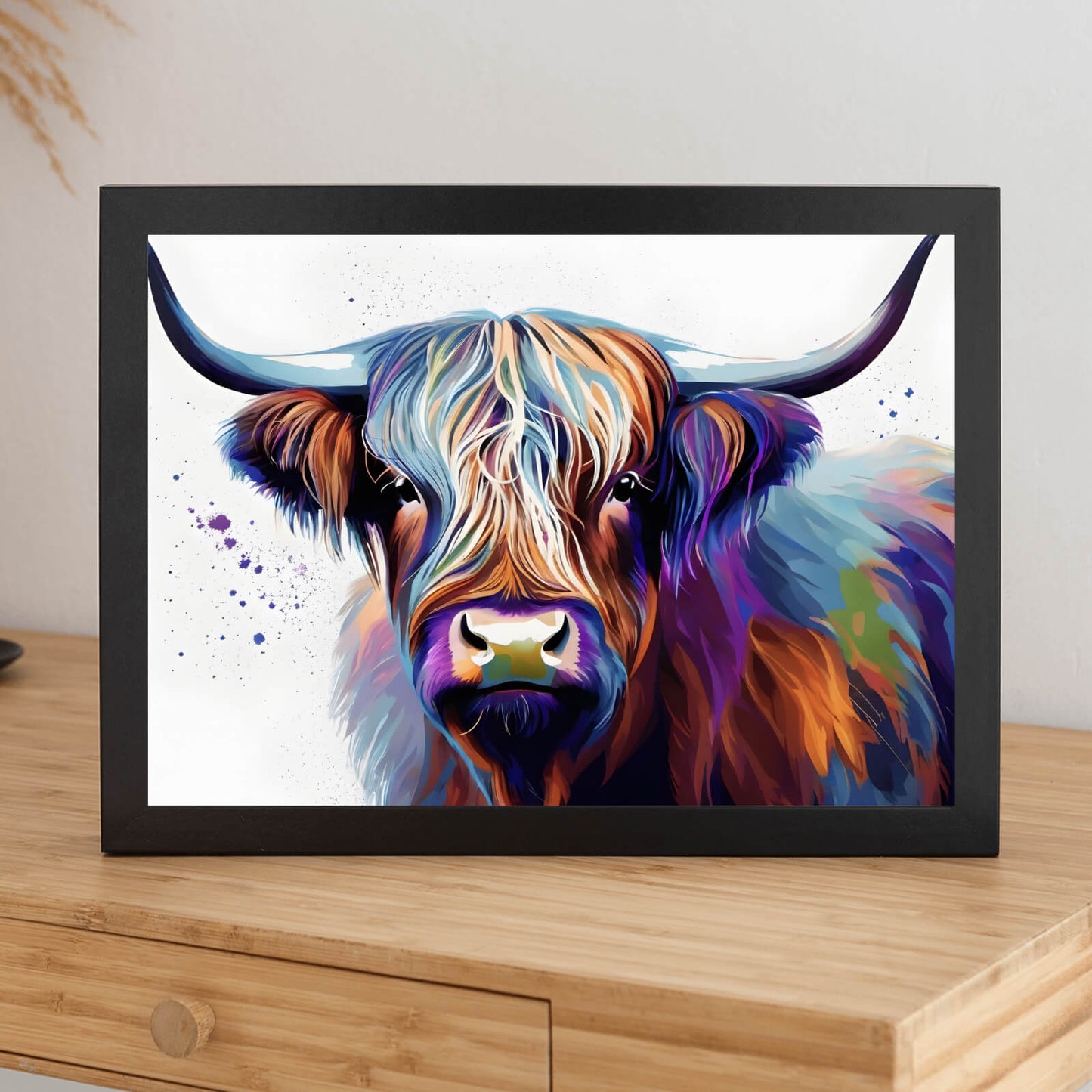 Poster Highland Rind Modern Art Querformat