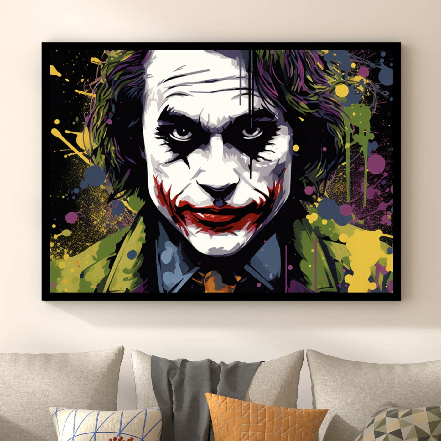 Poster Joker mit Blut Abstrakt Querformat