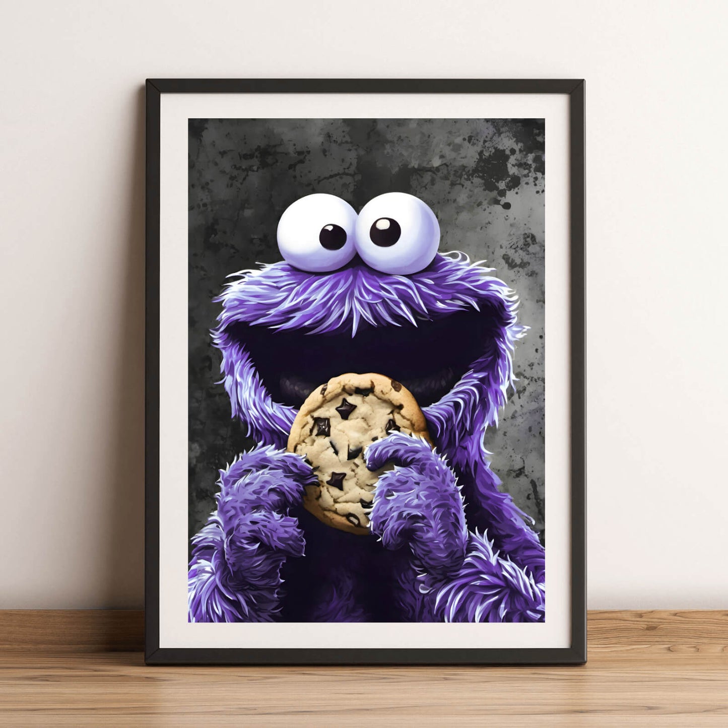 Poster lila Keksmonster Hochformat