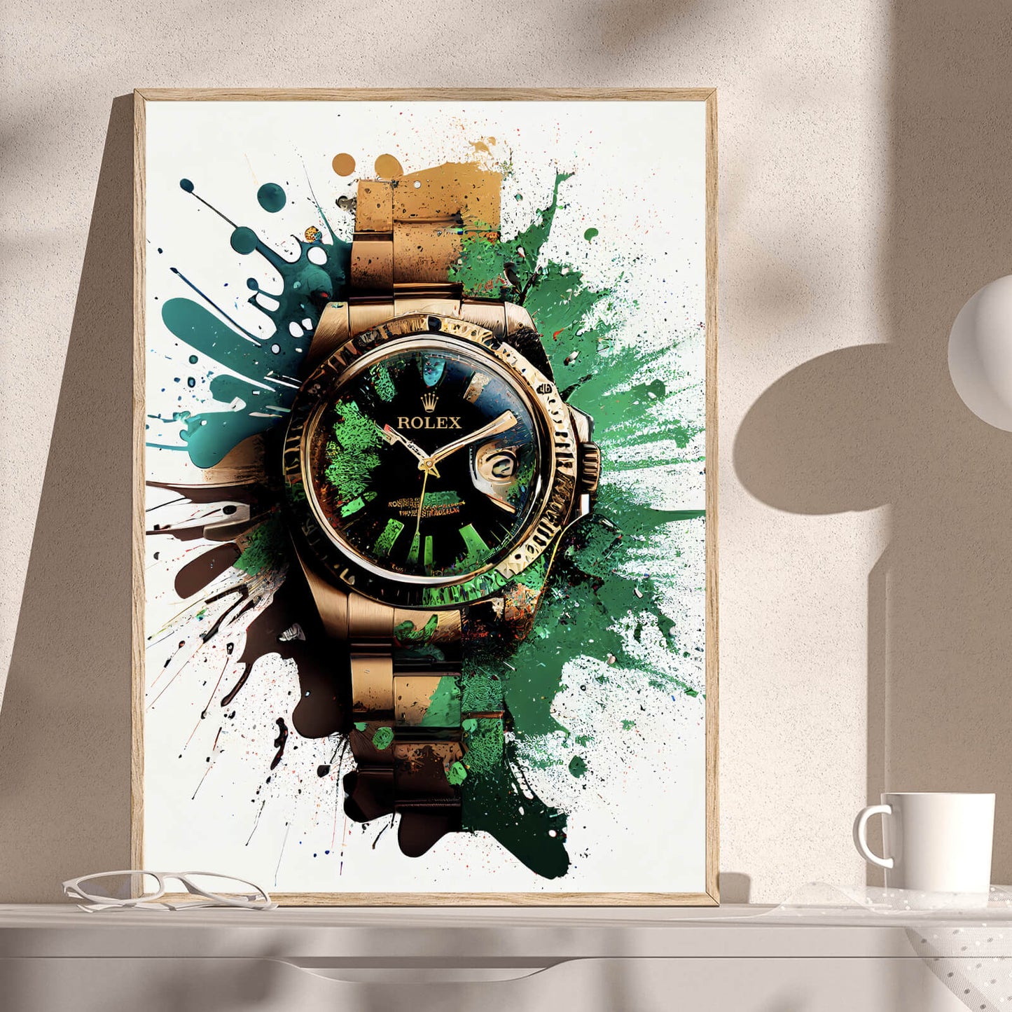 Poster Luxusuhr in Pop Art Hochformat