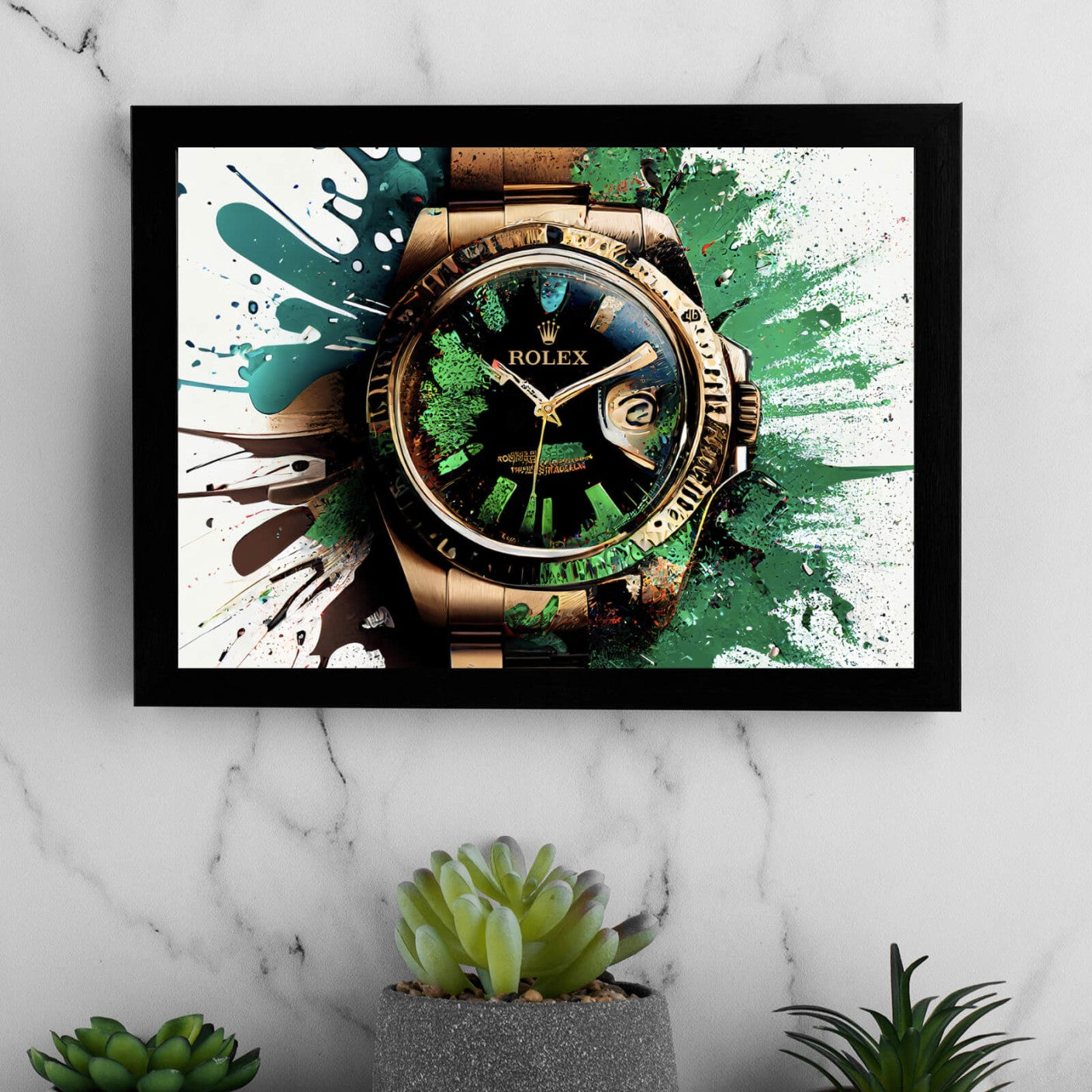 Poster Luxusuhr in Pop Art Querformat