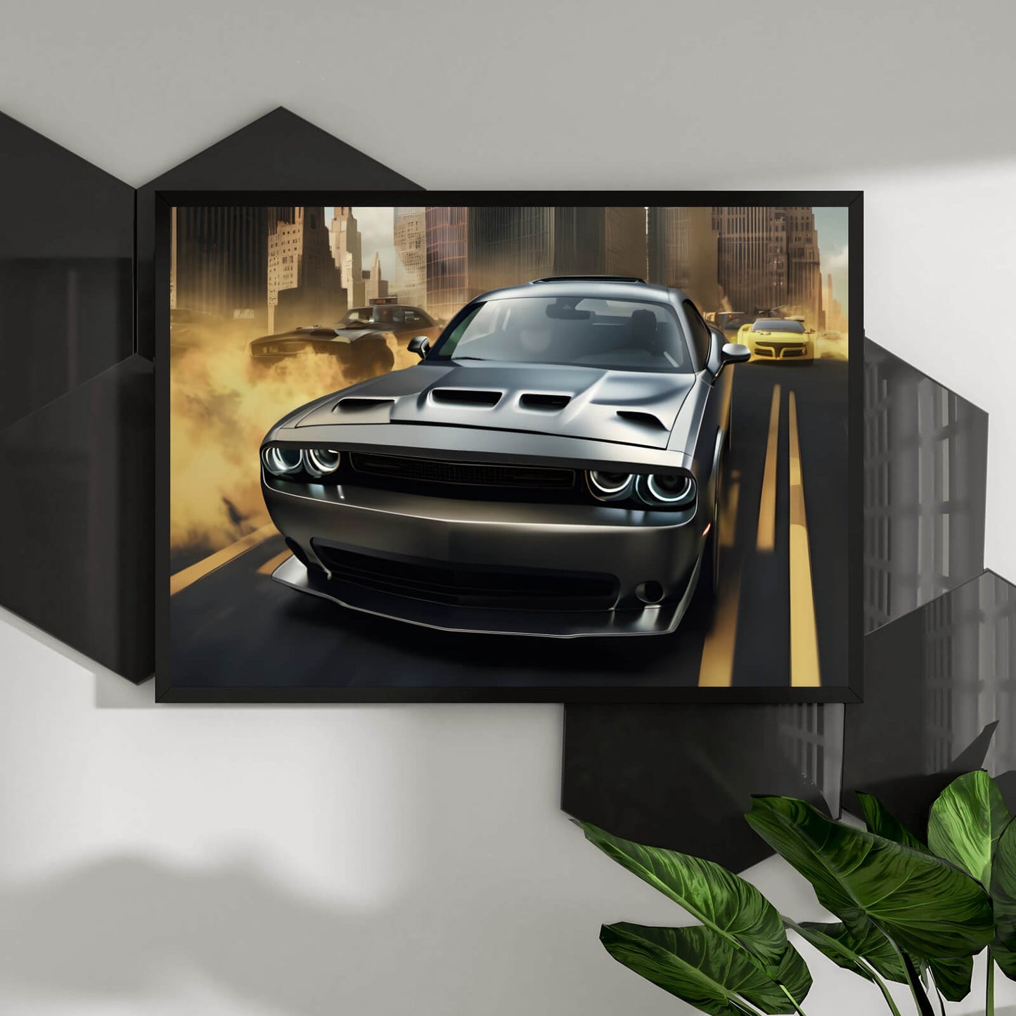 Poster Muscle Car in New York Querformat