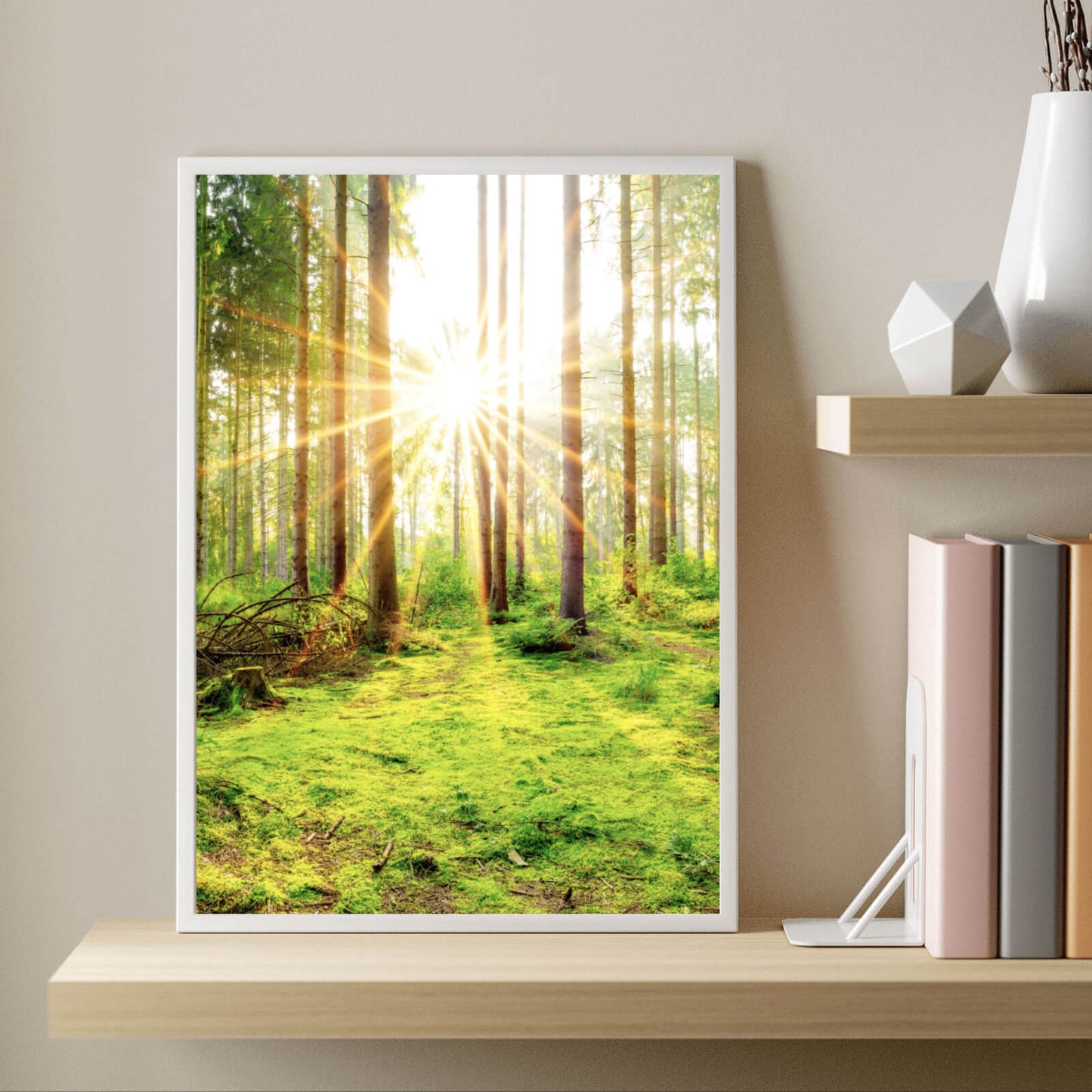 Poster Wald am Morgen Hochformat