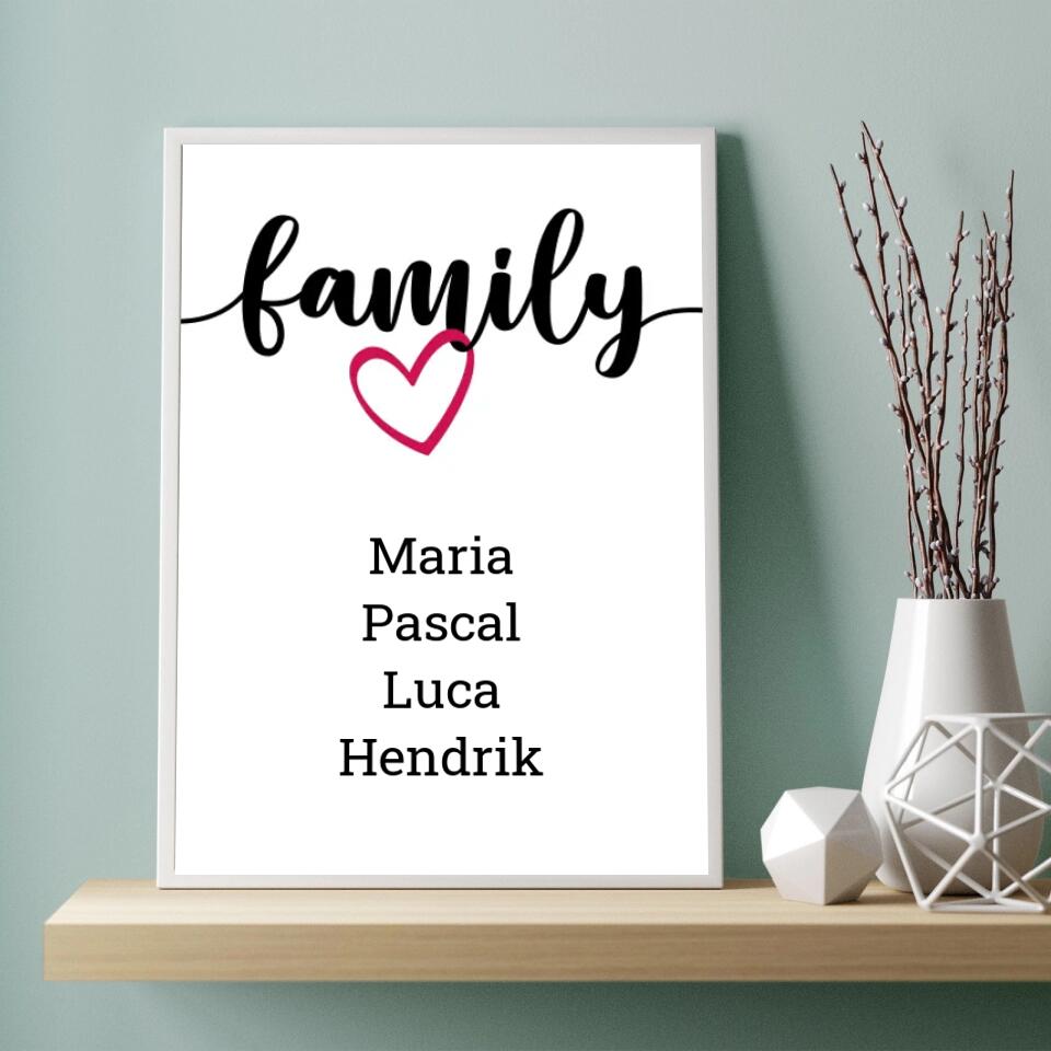 Personalisiertes Poster - Family No. 1