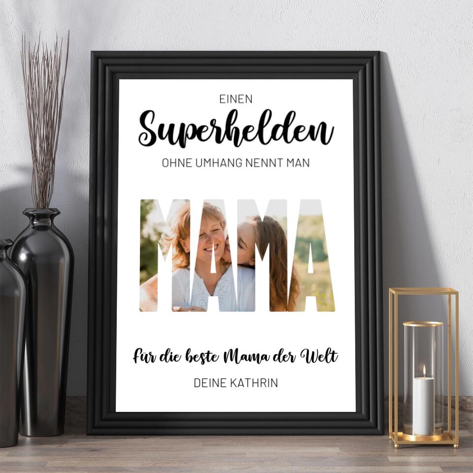 Personalisiertes Poster - Superheld Mama No. 1