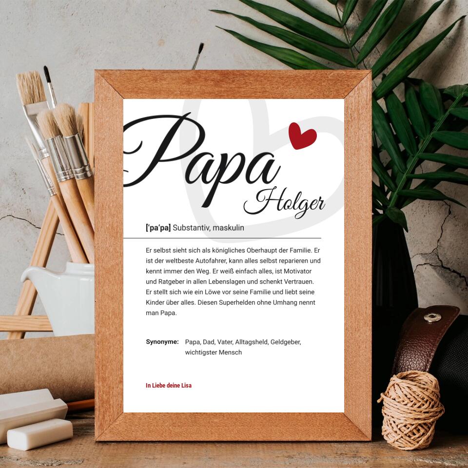 Personalisiertes Poster - Papa No. 1