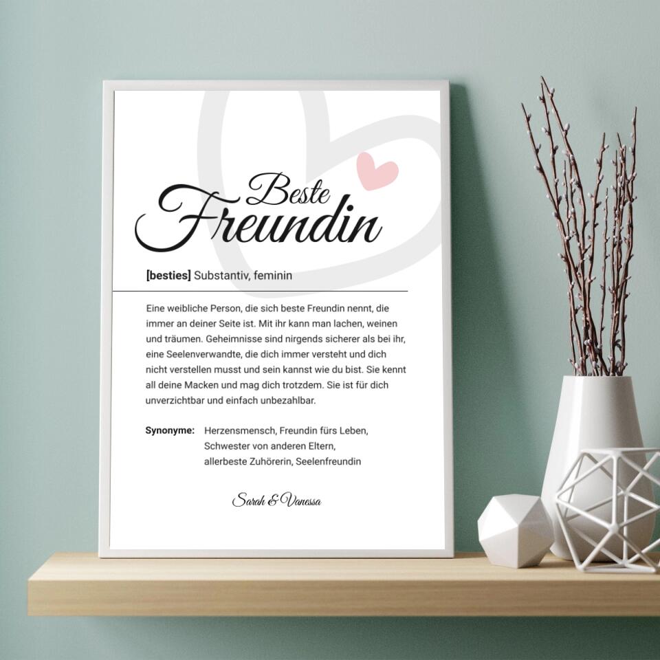 Personalisiertes Poster - Beste Freundin No. 1