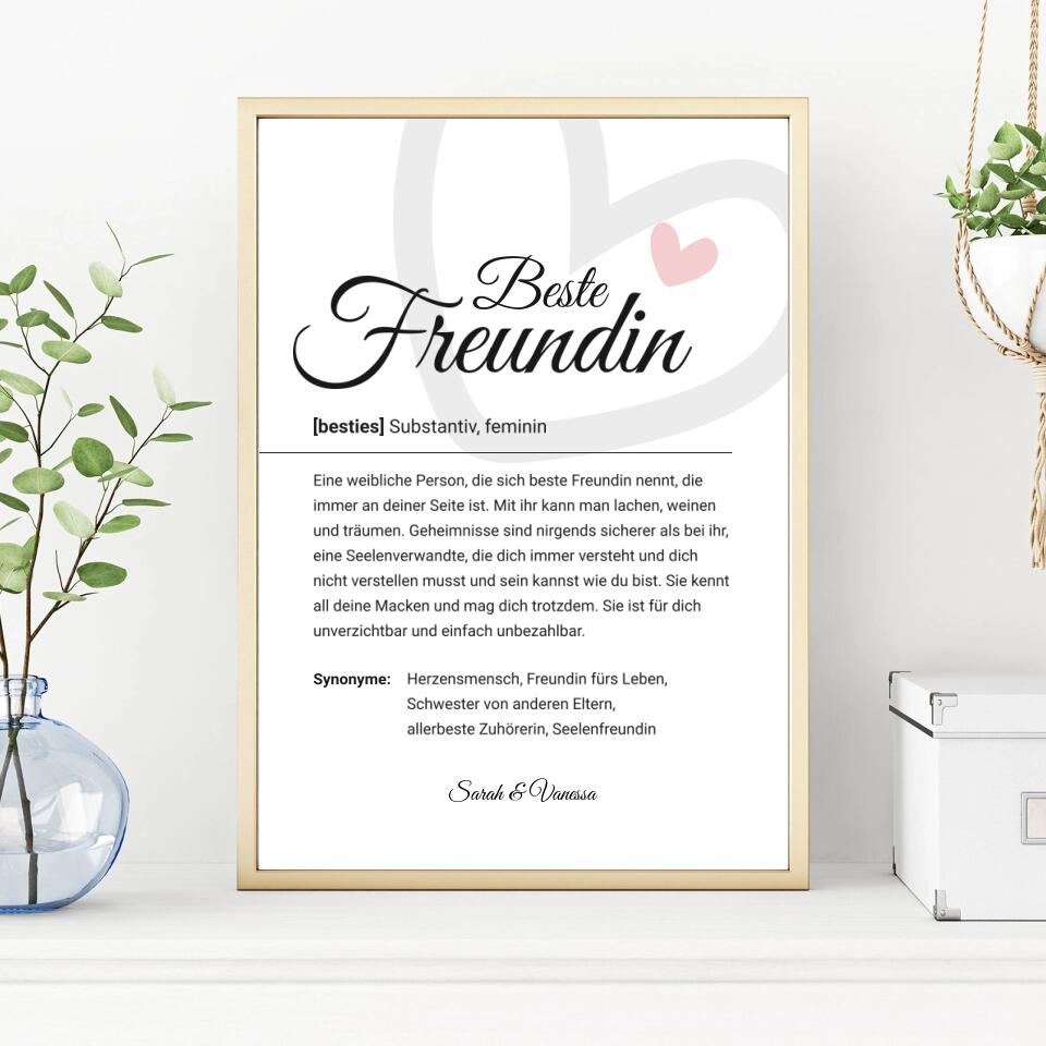 Personalisiertes Poster - Beste Freundin No. 1