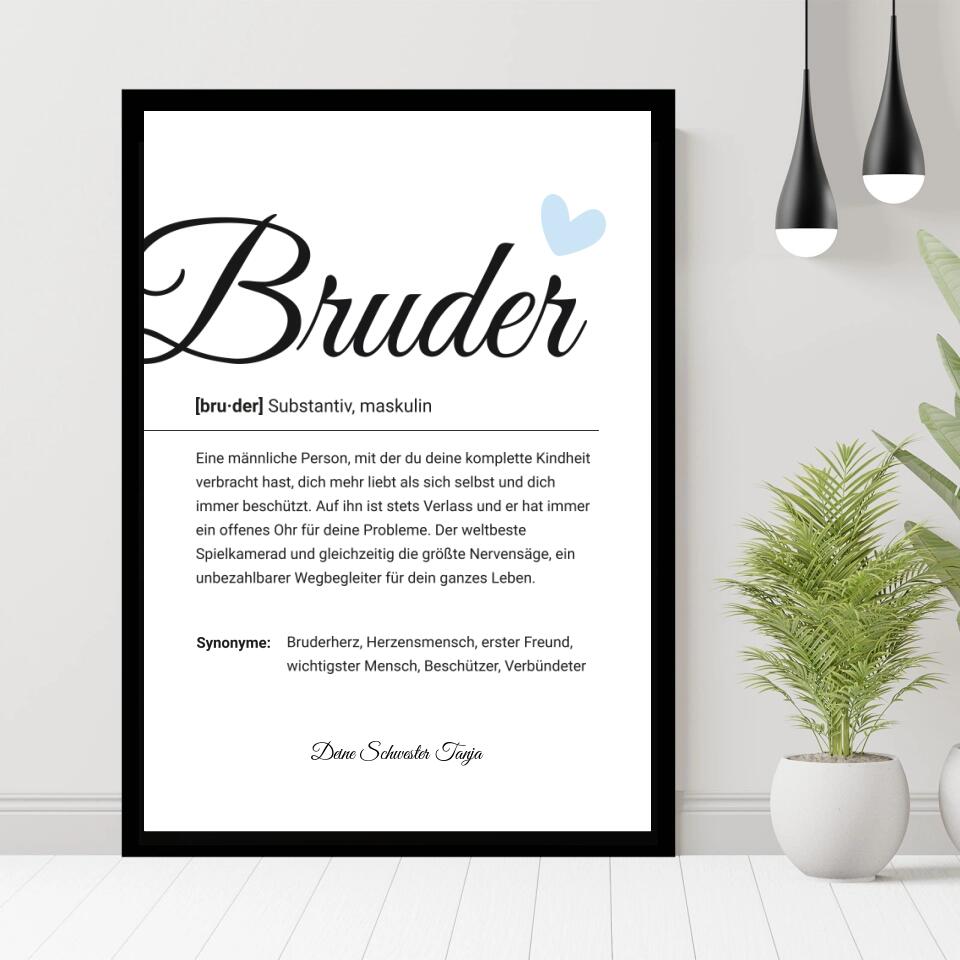 Personalisiertes Poster - Bruderherz No. 1