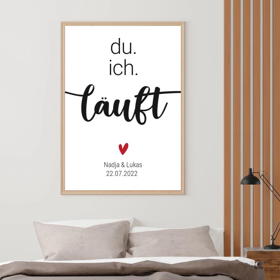 Personalisiertes Poster - Du ich läuft No. 1