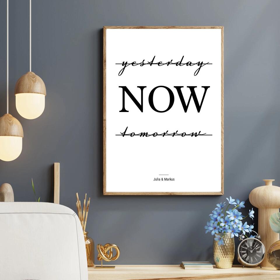 Personalisiertes Poster - Yesterday Now Tomorrow No. 2