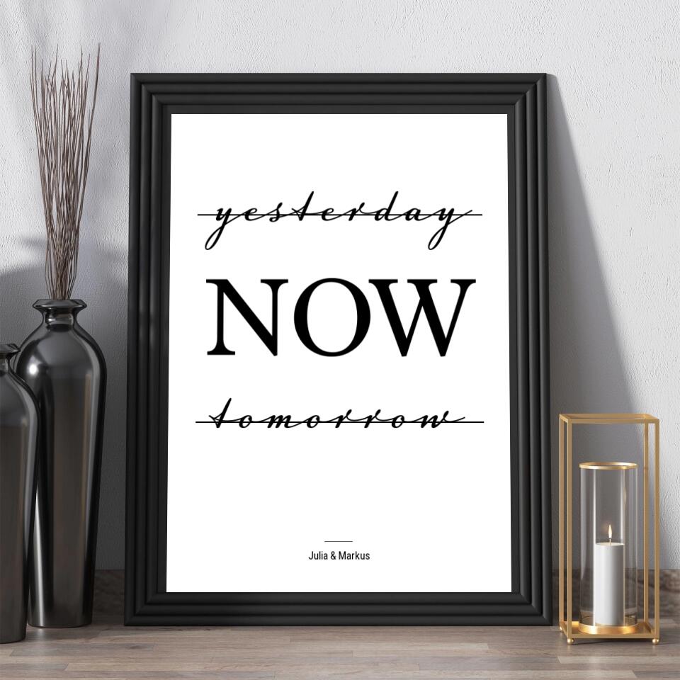 Personalisiertes Poster - Yesterday Now Tomorrow No. 2