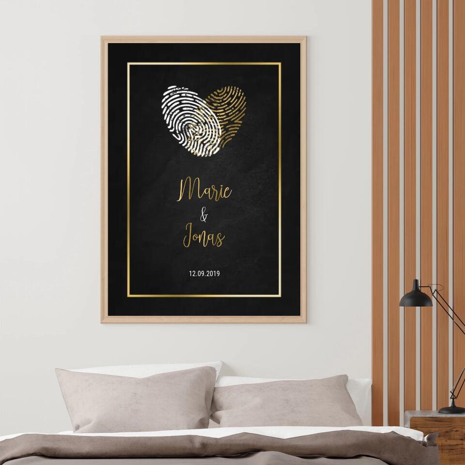 Personalisiertes Poster - Liebe Fingerabdruck No. 1