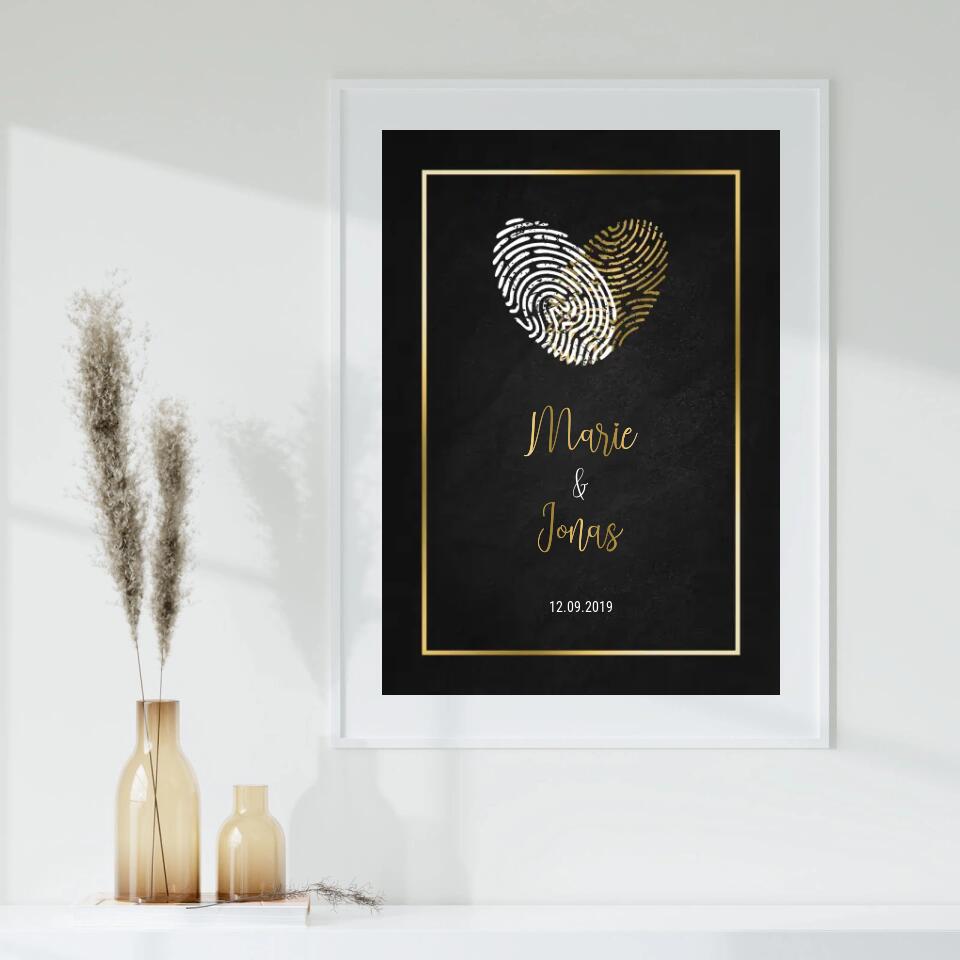 Personalisiertes Poster - Liebe Fingerabdruck No. 1