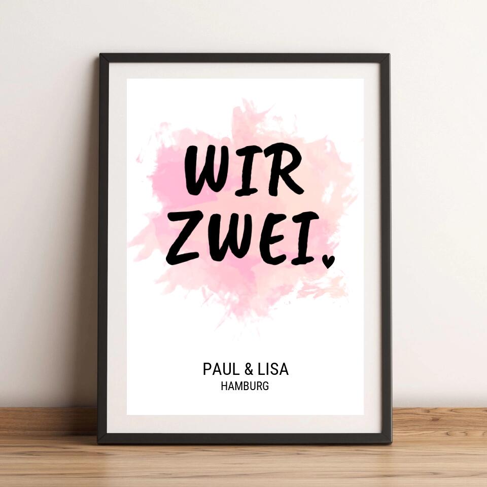 Personalisiertes Poster - Wir zwei No. 1