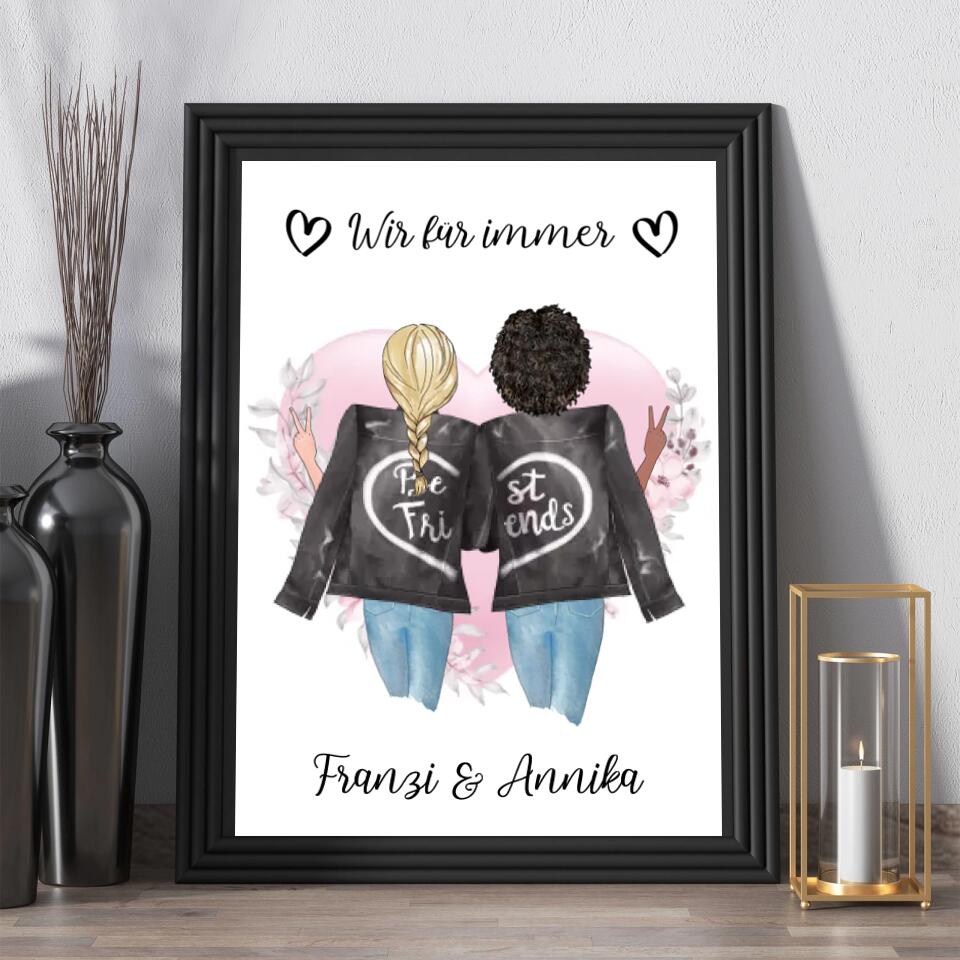 Personalisiertes Poster - Beste Freundinnen No. 1