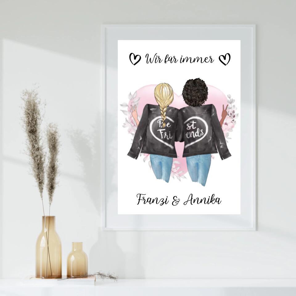 Personalisiertes Poster - Beste Freundinnen No. 1