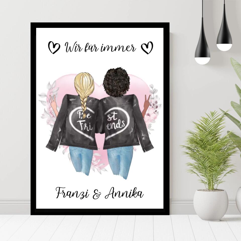 Personalisiertes Poster - Beste Freundinnen No. 1