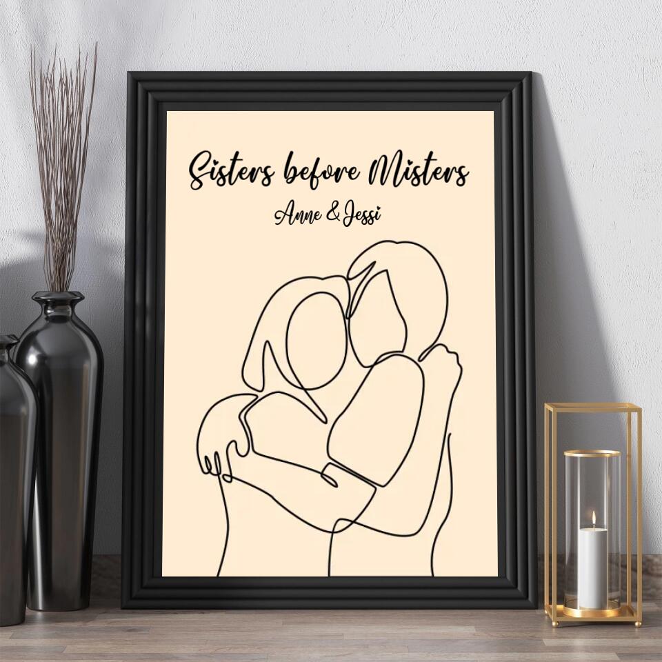 Personalisiertes Poster - Sisters before Misters No. 1