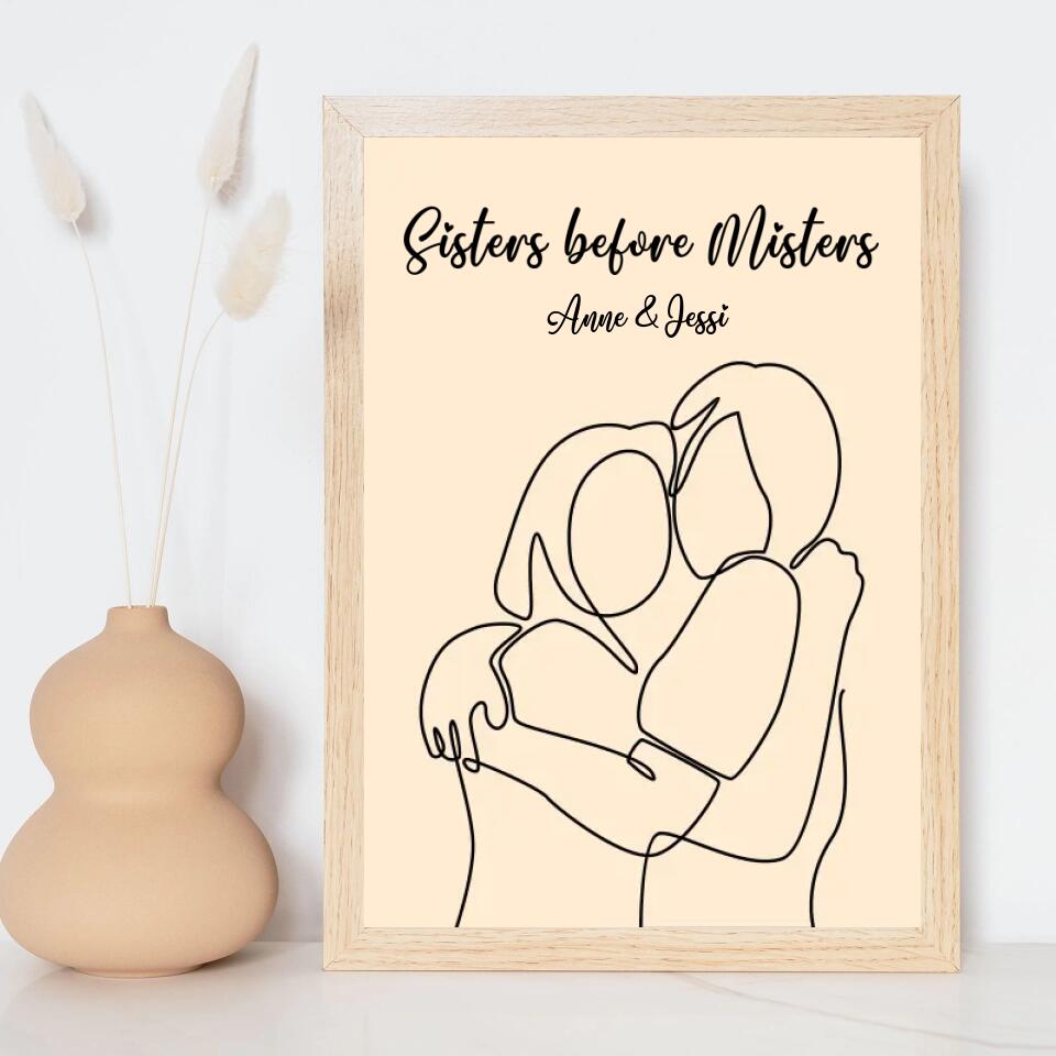 Personalisiertes Poster - Sisters before Misters No. 1