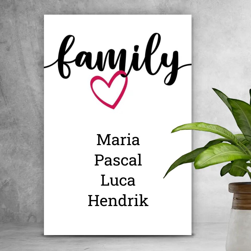 Personalisierte Leinwand - Family No. 1