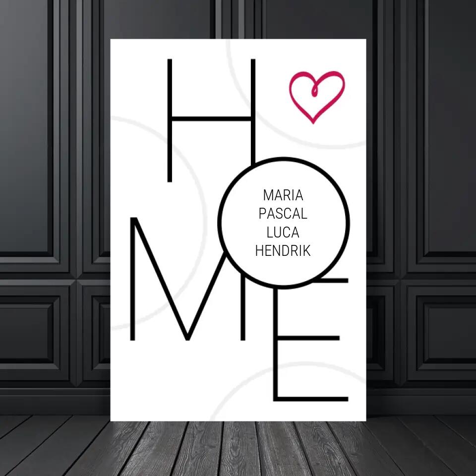 Personalisierte Leinwand - Home No. 1