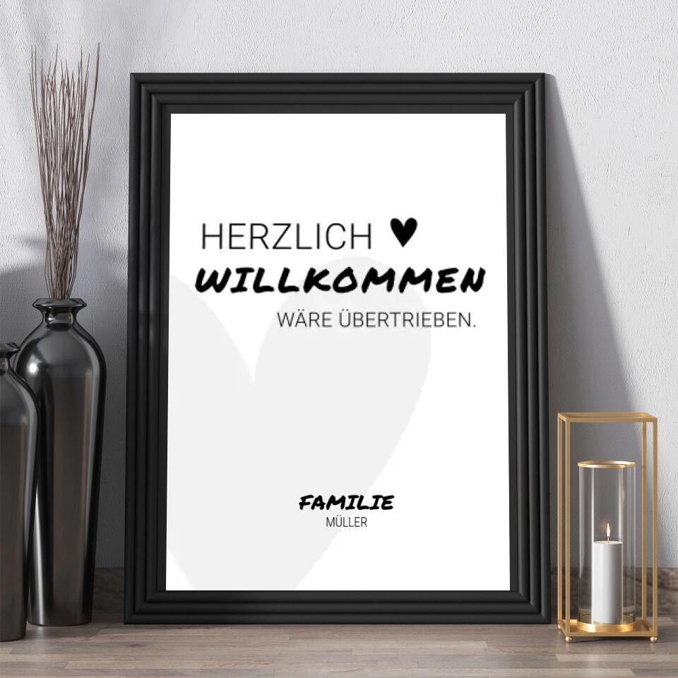 Personalisiertes Poster - Herzlich Willkommen No. 1