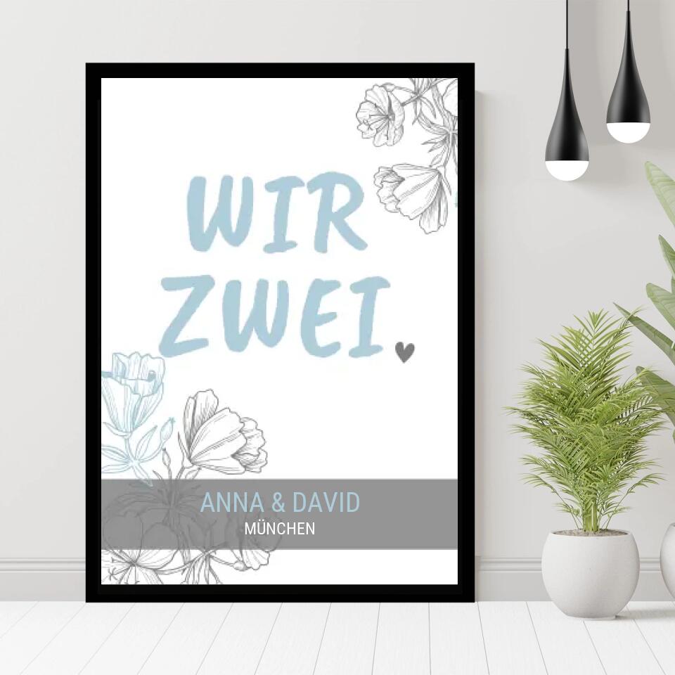 Personalisiertes Poster - Wir zwei No. 2