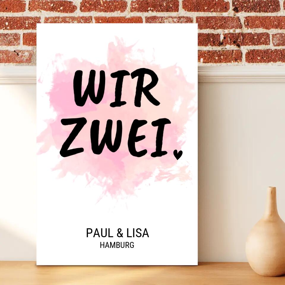 Personalisierte Leinwand - Wir zwei No. 1