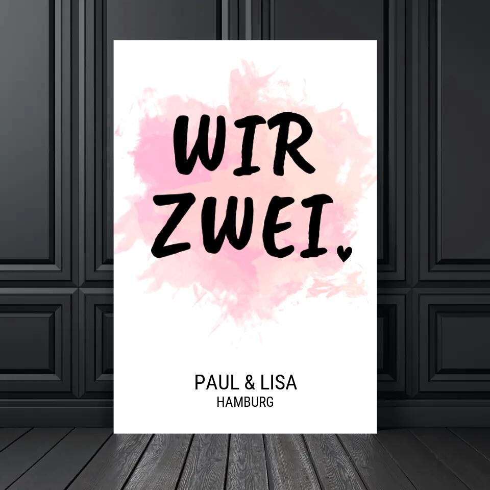 Personalisierte Leinwand - Wir zwei No. 1