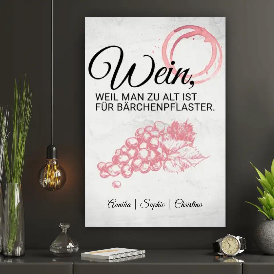 Personalisierte Leinwand - Wein No. 3