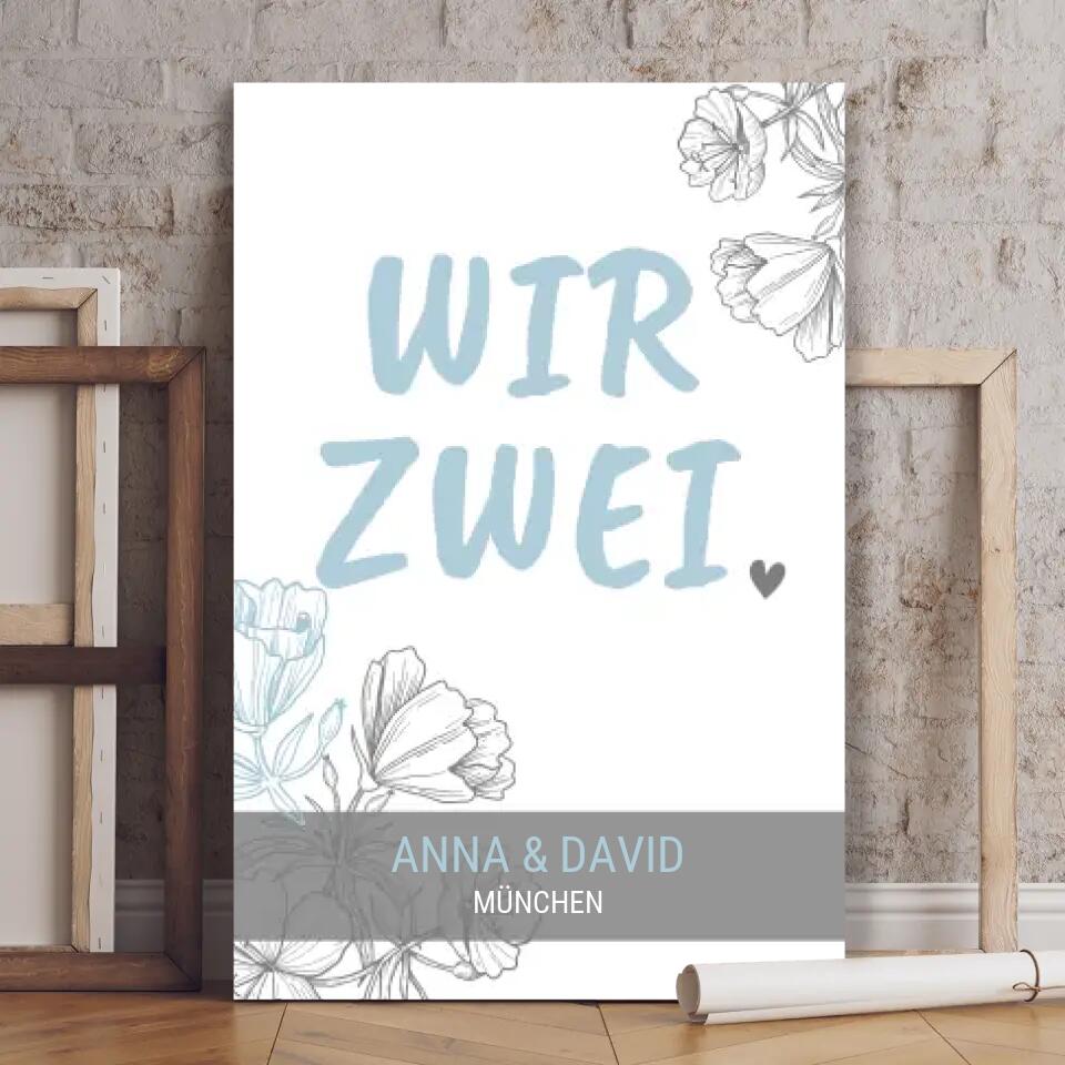 Personalisierte Leinwand - Wir zwei No. 2