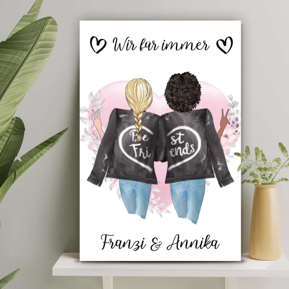 Personalisierte Leinwand - Beste Freundinnen No. 1