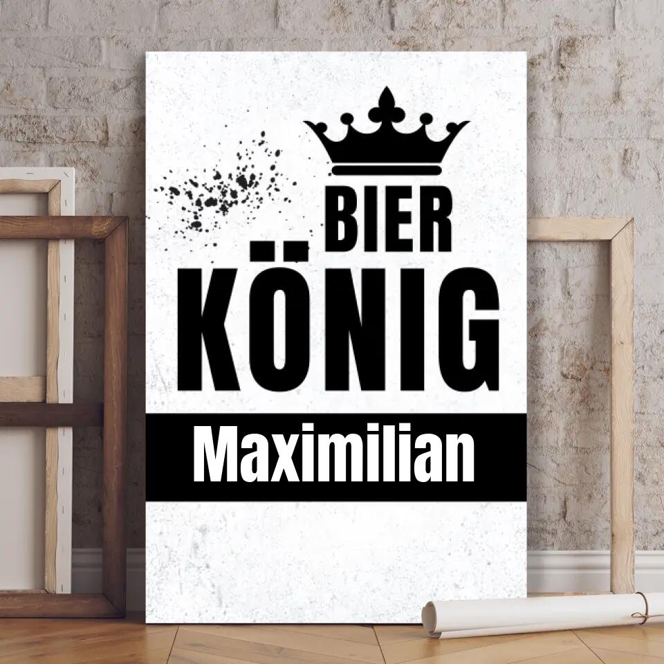Personalisierte Leinwand - Bierkönig No. 1