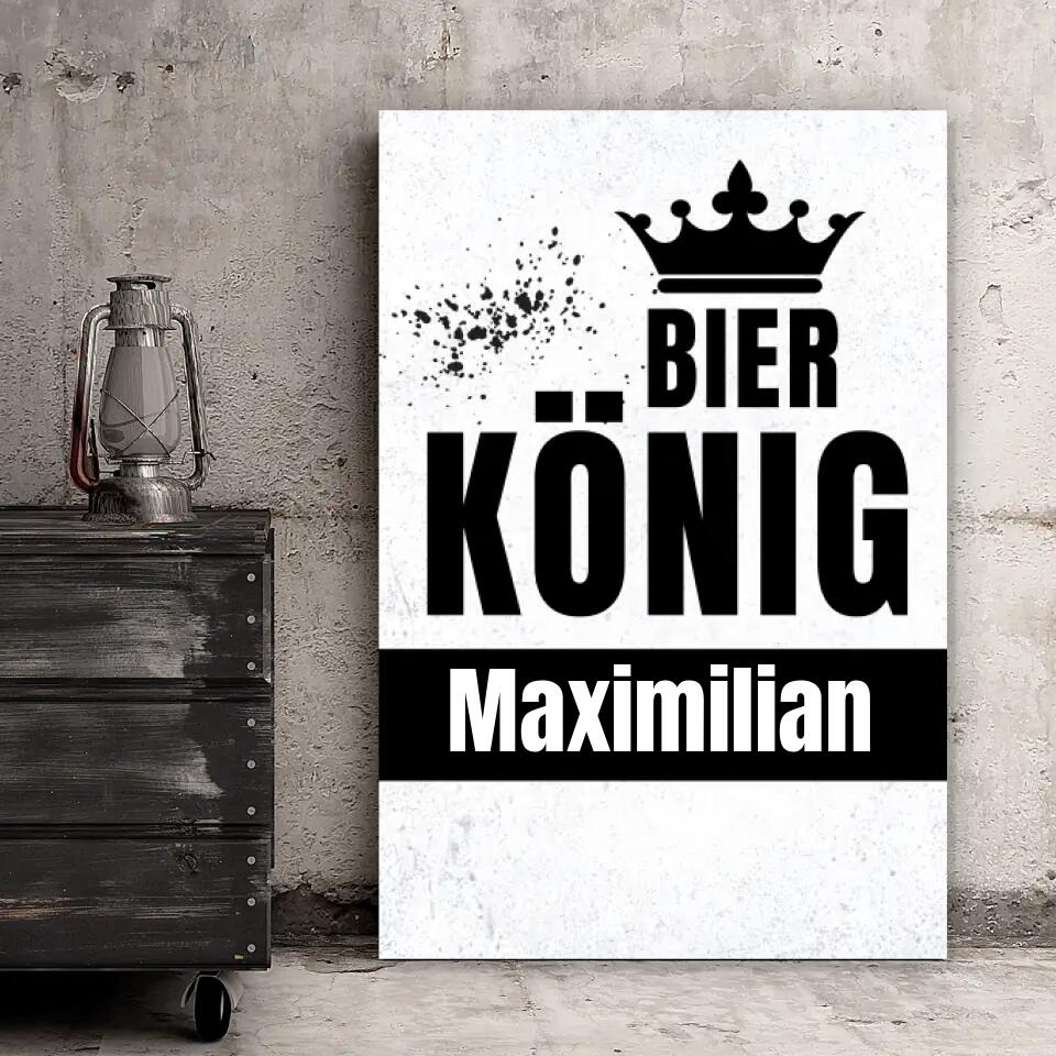Personalisierte Leinwand - Bierkönig No. 1