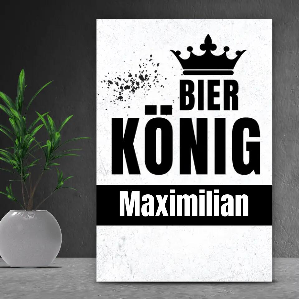 Personalisierte Leinwand - Bierkönig No. 1